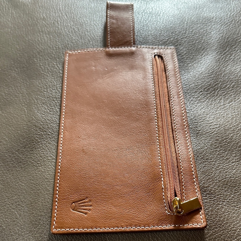 Rolex Brown Leather Men's belt wallet